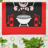 シェフおもしろいハーディグルディ キッチンタオル (折り畳み)