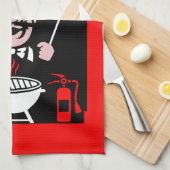 シェフおもしろいハーディグルディ キッチンタオル (四つ折り)