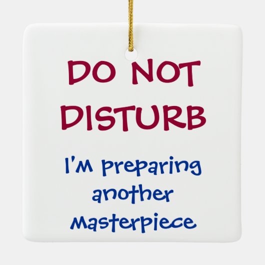 シェフおもしろいパーソナライズされたの邪魔をしない セラミックオーナメント (裏面)