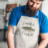 シェフおもしろいフィッシャーマンバスフィッシュシンプル野生生物 エプロン