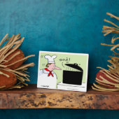 シェフおもしろいフランスの料理マンガデスク フォトプラーク (側面)