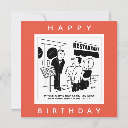 シェフおもしろいマンガ – シェフは有名か? カード (正面)