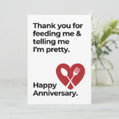 シェフおもしろい夫のハッピーアニバーサリー 招待状 (スタンド正面)