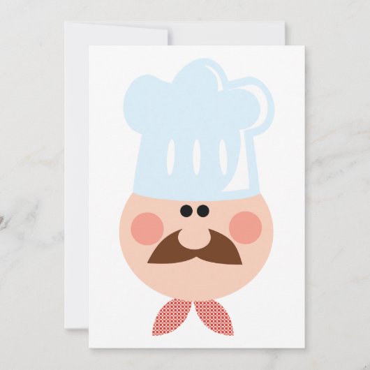 シェフおもしろい招待状 招待状 (正面)