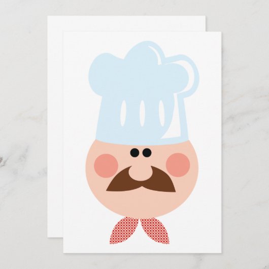 シェフおもしろい招待状 招待状 (正面/裏面)