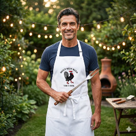 シェフおもしろい調理師ロスターカートゥーンエプロン ロングエプロン