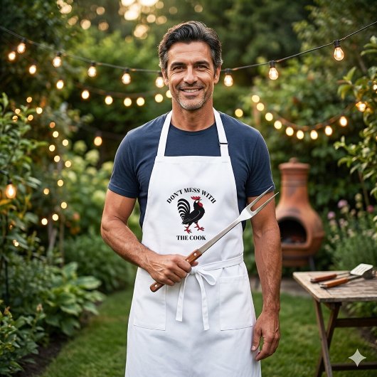 シェフおもしろい調理師ロスターカートゥーンエプロン ロングエプロン