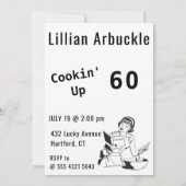 シェフ🎉おもしろい調理師60歳おもしろい誕生日 招待状 (裏面)