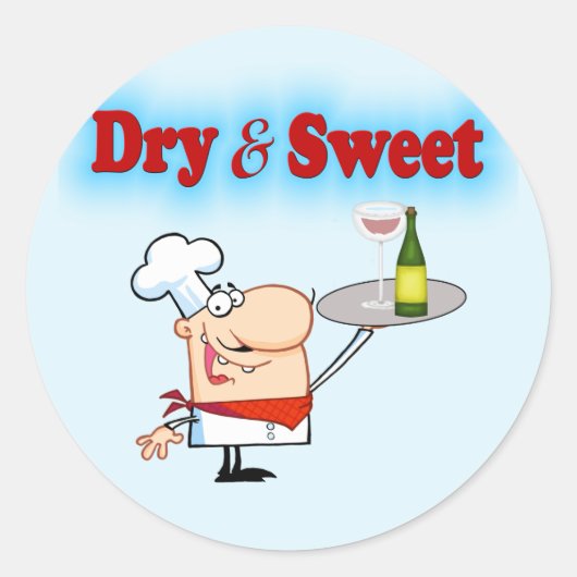 シェフおもしろい ラウンドシール (正面)