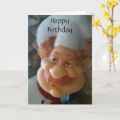 シェフお気に入りの誕生日の願い カード (黄色い花)