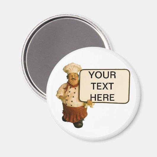 シェフが自分の文字を黒板に入れる マグネット (正面/裏面)