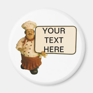 シェフが自分の文字を黒板に入れる マグネット