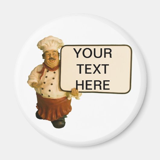 シェフが自分の文字を黒板に入れる マグネット (正面)