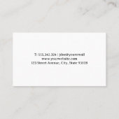 シェフが食べ物をプリッピング 名刺 (裏面)