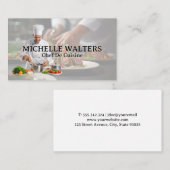 シェフが食べ物をプリッピング 名刺 (正面/裏面)