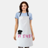 シェフだ I'M CHEF キッチンエプロン エプロン (着用した状態)