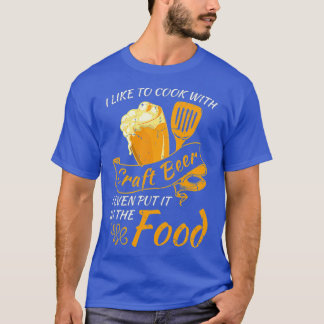シェフとおもしろい料理スローガンのクラフトビール愛好家 Tシャツ