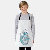 シェフとしてのシャークと料理エプロン エプロン (着用した状態)