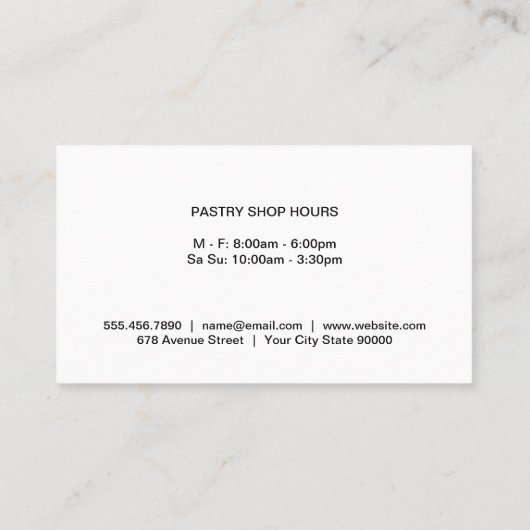 シェフとウィスクロゴ 名刺 (裏面)