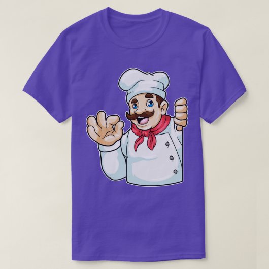 シェフとシェフハット Tシャツ (デザイン正面)