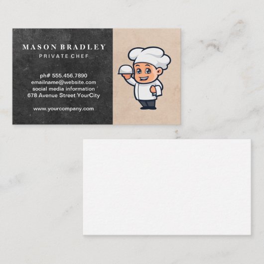 シェフとトレイ 名刺 (正面/裏面)
