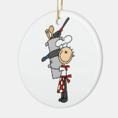 シェフとポットとパン セラミックオーナメント (左)