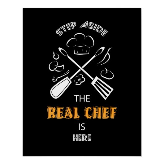 シェフと料理おもしろい引用文 ポスター (正面)