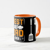 シェフと最高のパパエバーコーヒーマグ マグカップ (正面右)