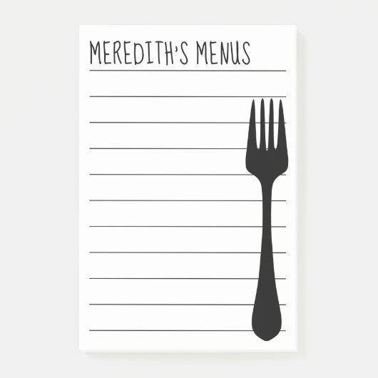 シェフのためのメモ帳を共有するレシピ ポストイット (正面)