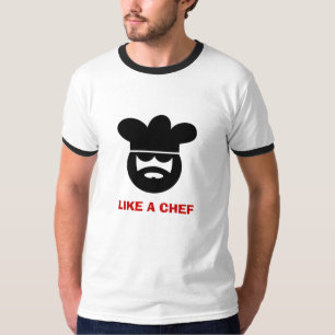 シェフのようにおもしろいな料理のTシャツ男性への  Tシャツ