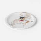 シェフのイラストレーション ペーパープレート (アングル)