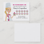 シェフのカップケーキはぽっちゃりしたカードに報酬を与えます ロイヤリティカード (正面/裏面)