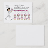 シェフのカップケーキはぽっちゃりしたカードカードに報酬を与えます ロイヤリティカード (正面/裏面)