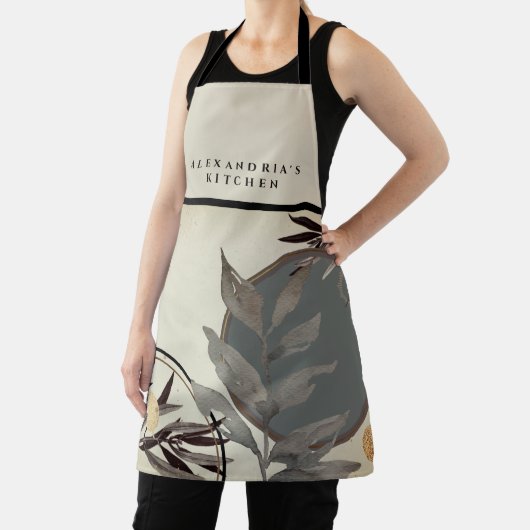 シェフのキッチン自然ウォーター芸術的カラーリーフ エプロン (インサイチュ)