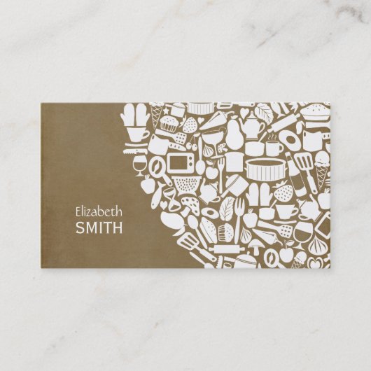 シェフのグルメのカフェの料理のカスタムな名刺 名刺 (正面)