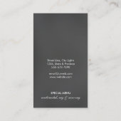 シェフのケータリングのレストランの食糧フォークのロゴの黒板 名刺 (裏面)