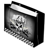 シェフのスカルおよび燃えるようなシェフのナイフ2 ラージペーパーバッグ (正面アングル)