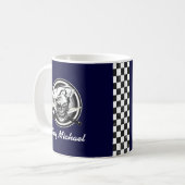 シェフのスカルのまばたき コーヒーマグカップ (正面左)