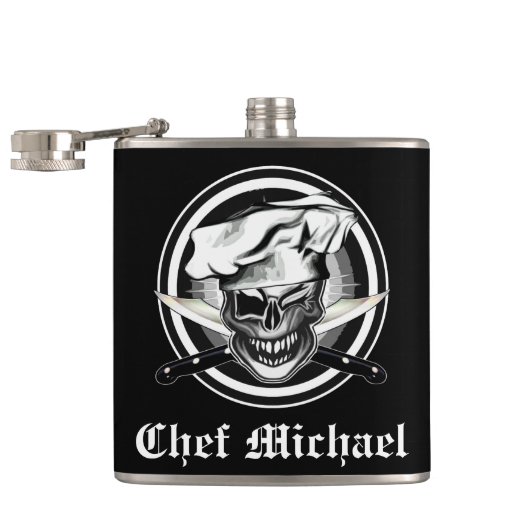 シェフのスカルのまばたき フラスク (オープン)