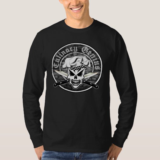 シェフのスカル2: 料理用の天才 Tシャツ (正面)