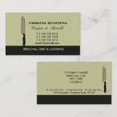 シェフのナイフの食料調達の鋭い料理のナイフ 名刺 (正面/裏面)