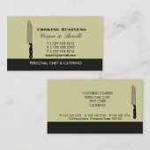 シェフのナイフの食料調達の鋭い料理のナイフ 名刺 (正面/裏面)