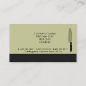 シェフのナイフの食料調達の鋭い料理のナイフ 名刺 (裏面)