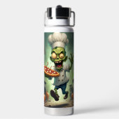 シェフのピザ、ハロウィーン、作家Natasha Us ウォーターボトル (背面)