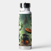 シェフのピザ、ハロウィーン、作家Natasha Us ウォーターボトル (右面)