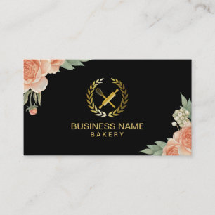 シェフのベーカリーのケータリングのヴィンテージの花柄 名刺