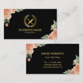 シェフのベーカリーのケータリングのヴィンテージの花柄 名刺 (正面/裏面)