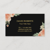 シェフのベーカリーのケータリングのヴィンテージの花柄 名刺 (裏面)