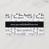 シェフのボンアペティトフードラバー 名刺 (裏面)