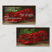 シェフのロブスターの夜通しの海運業カード 名刺 (正面/裏面)